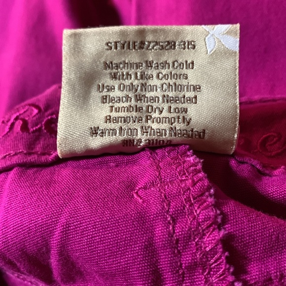 RED CAMEL-women’s fuscia cotton blend ‘AVA Fit’ SKINNY SUPER STRETCH jeggings - Picture 9 of 9